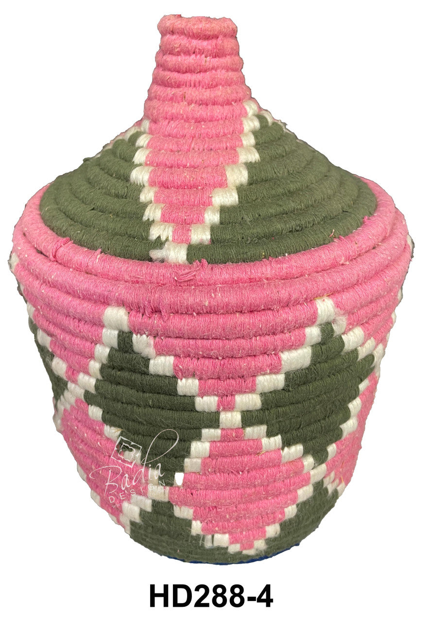 Handwoven Berber Baskets with Bright Colors