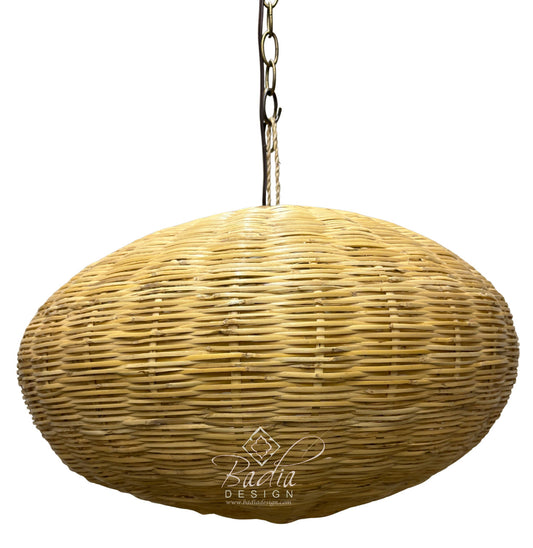 Handwoven Oval Shaped Raffia Lantern