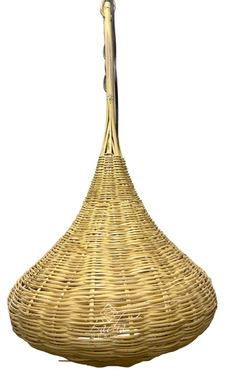 Handwoven Teardrop Shaped Raffia Lantern