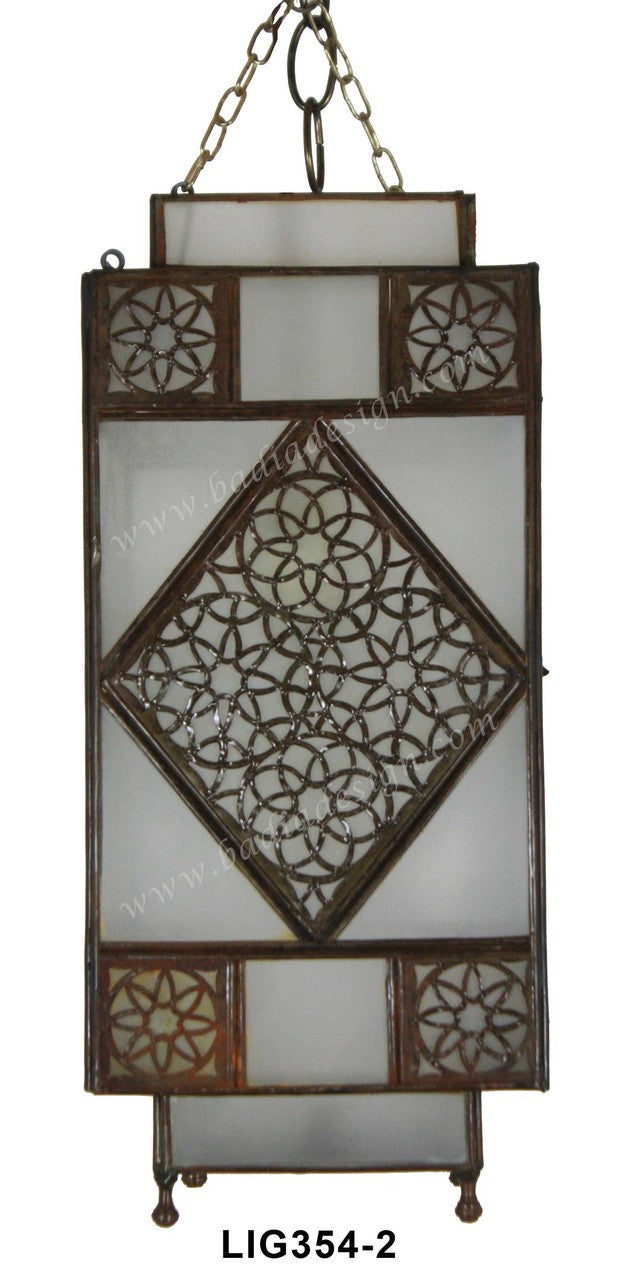 Hanging Lanterns with Multi Color Glass