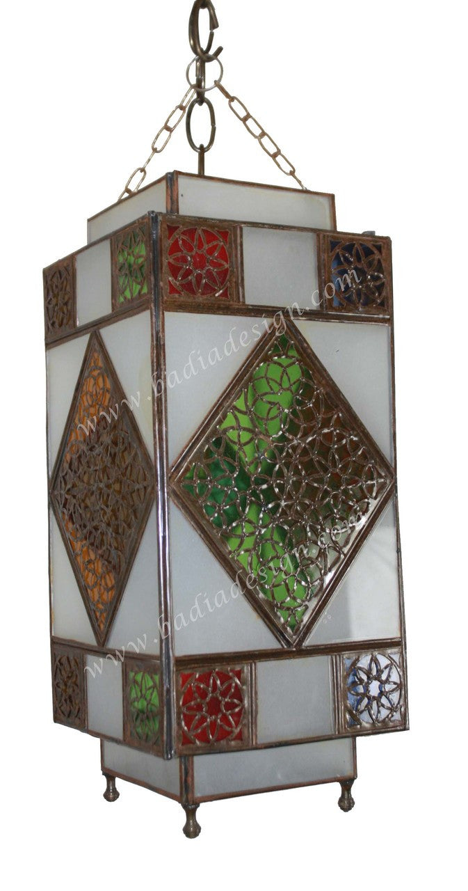 Hanging Lanterns with Multi Color Glass