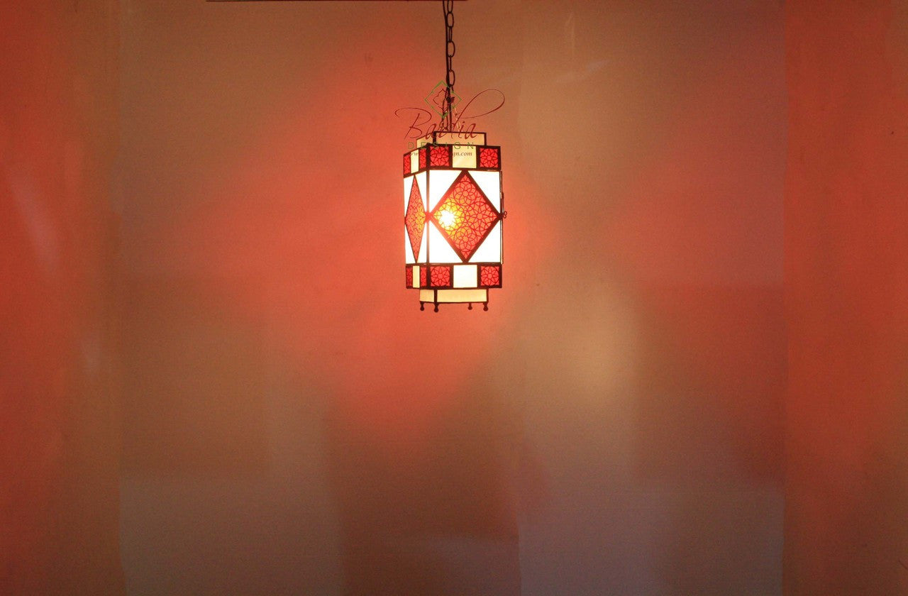 Hanging Lanterns with Multi Color Glass