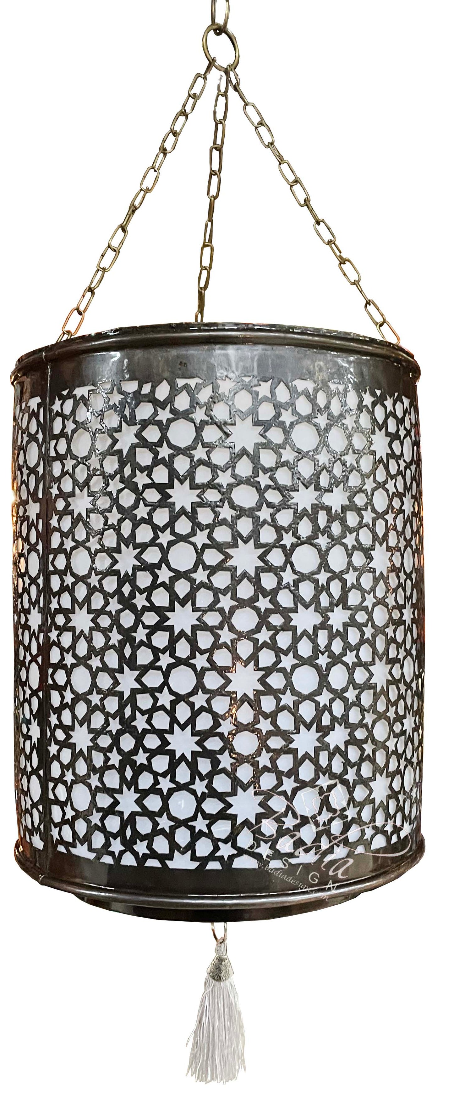 Hanging Lantern with White Diffuser Paper