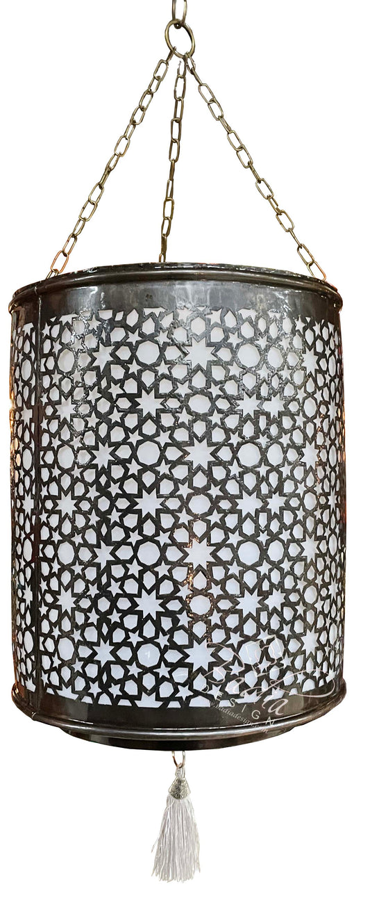 Hanging Lantern with White Diffuser Paper