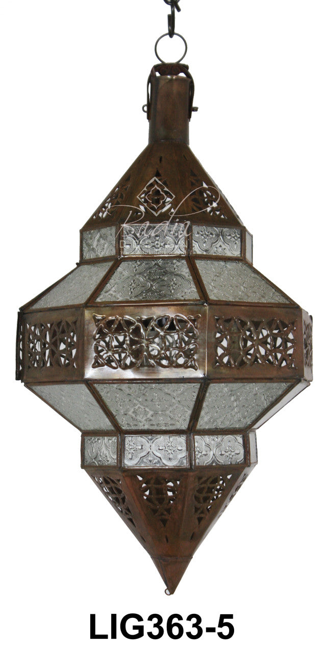 Hanging Multi Color Glass Lantern