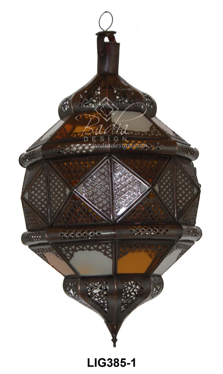Hanging Geometric Glass Lantern
