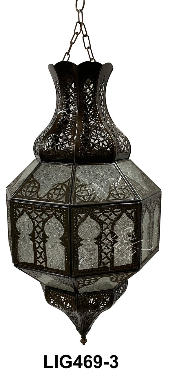 Hanging Multi-Color Glass Lanterns