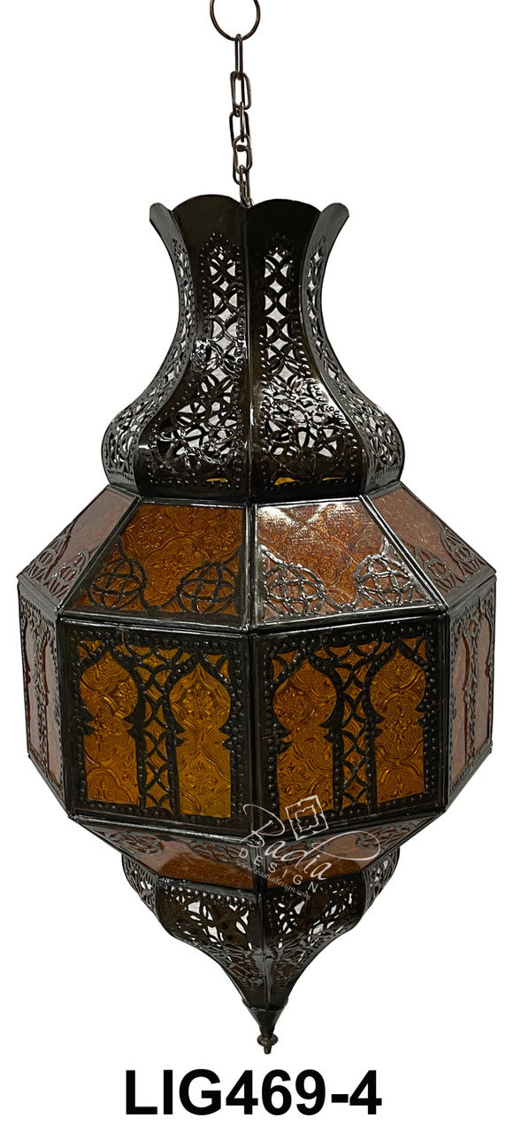 Hanging Multi-Color Glass Lanterns