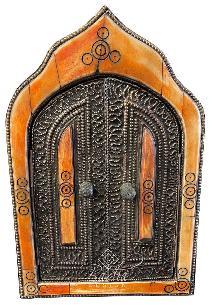Decorative Orange Bone Mirror