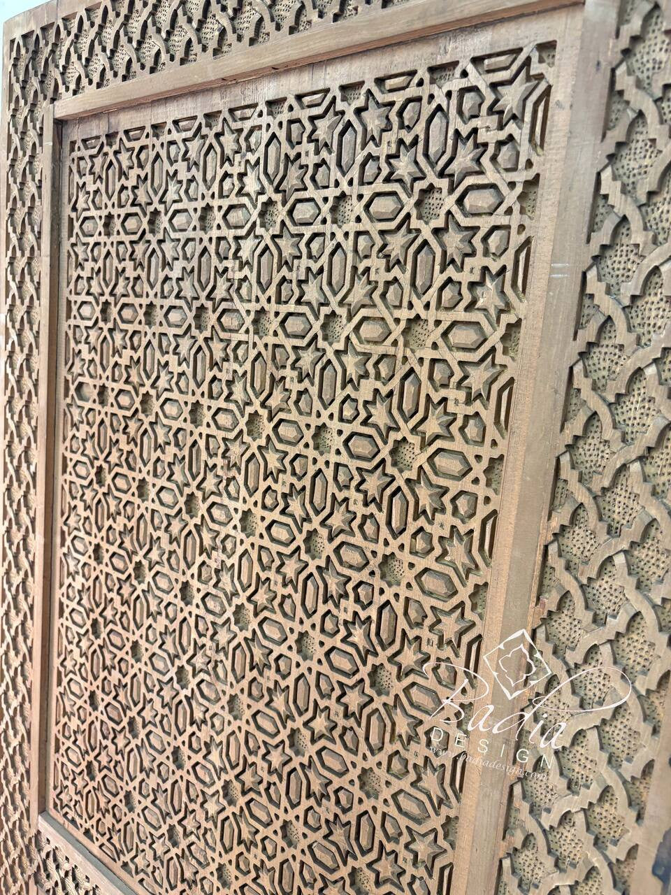 Moroccan Designed Hand Carved Wooden Door