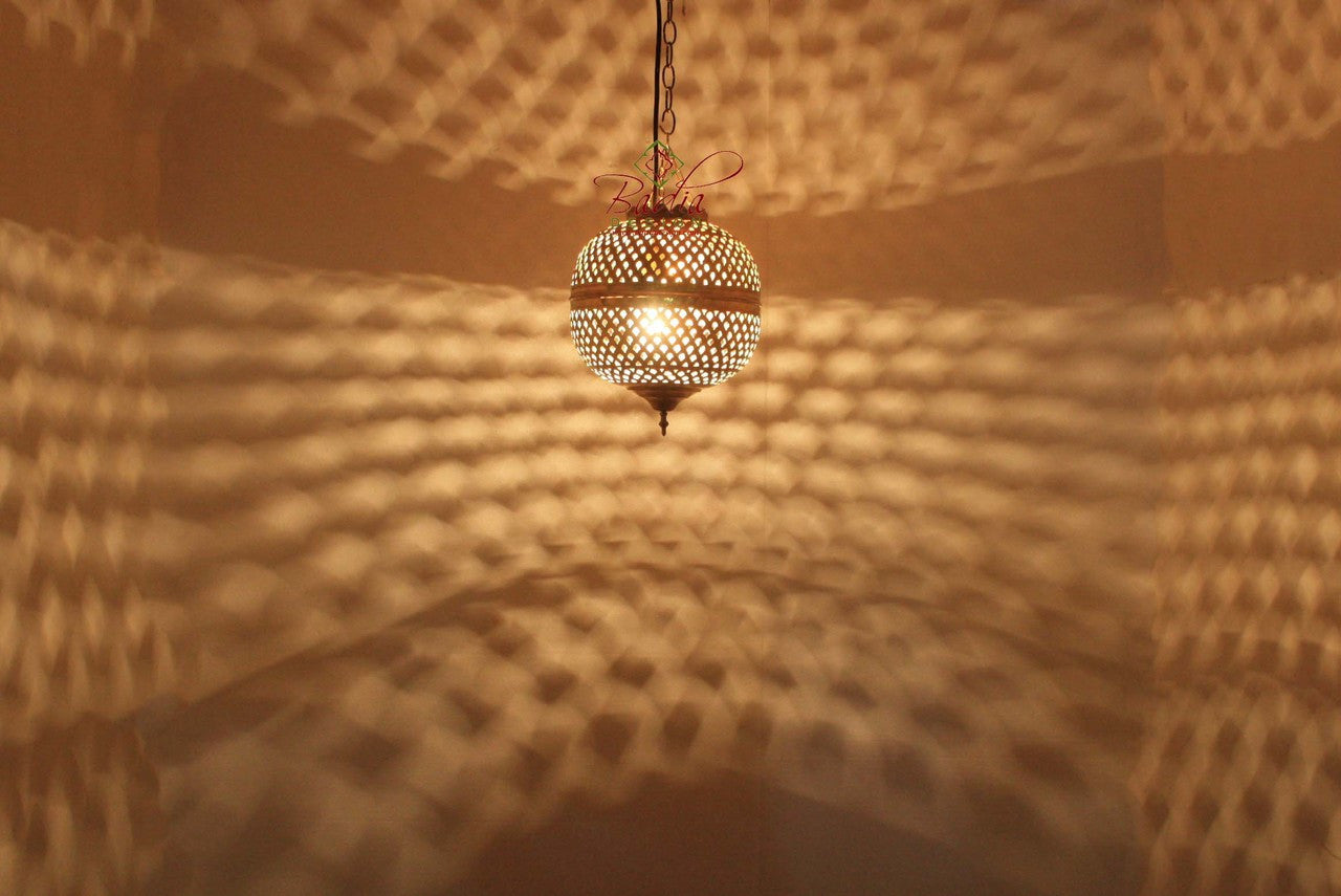 Honeycomb Moroccan Brass Lanterns