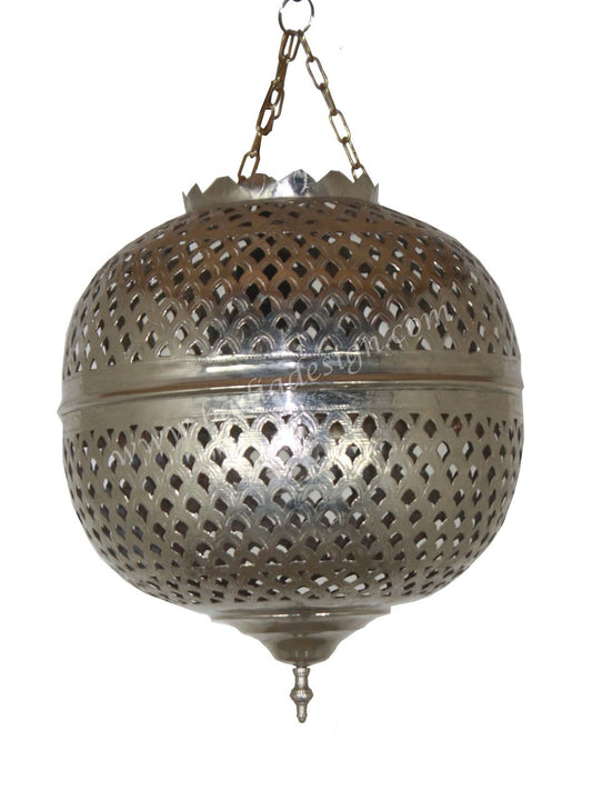 Honeycomb Design Silver Lantern