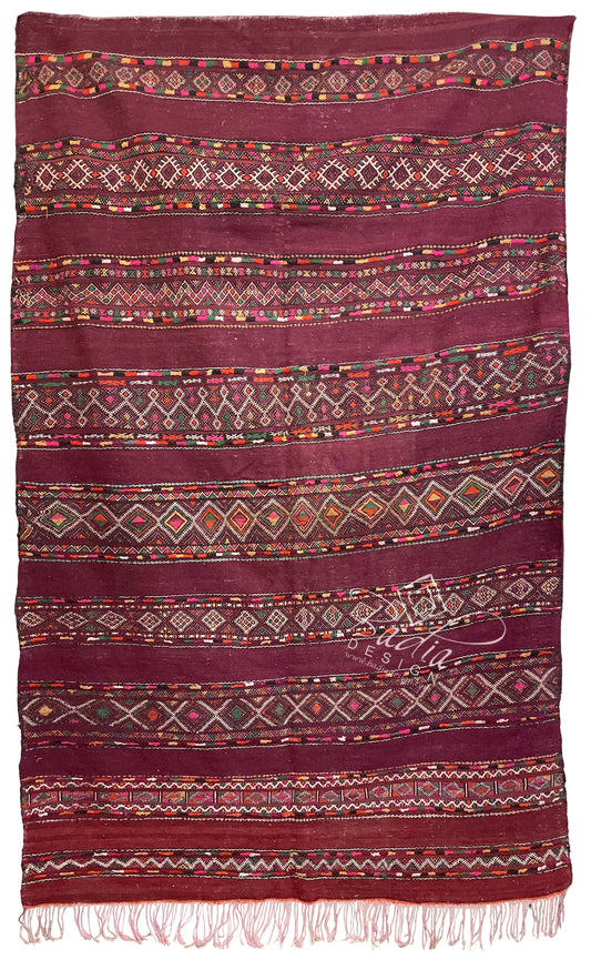 Red Handmade Moroccan Kilim Rug