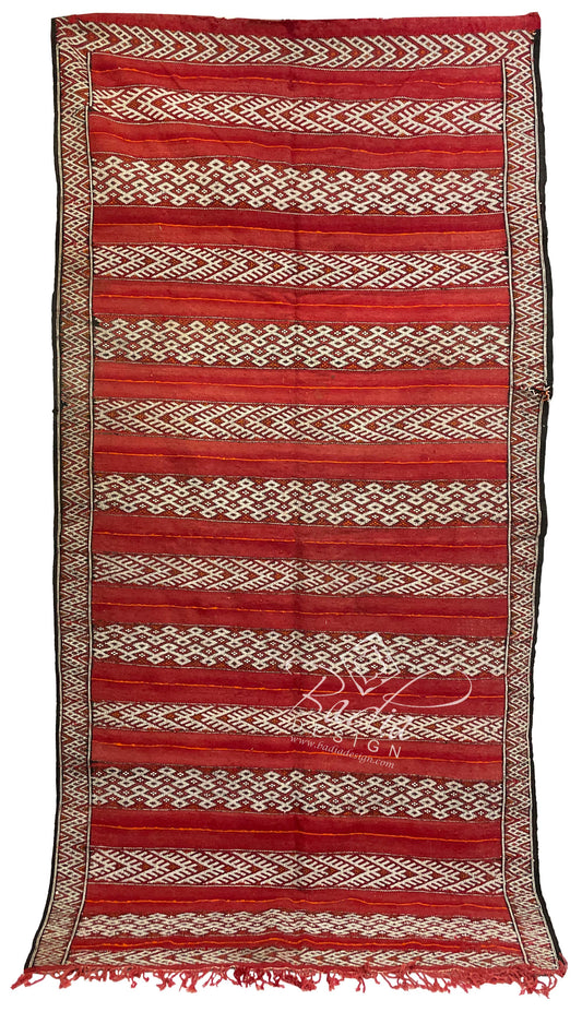 Red Handmade Moroccan Kilim Rug