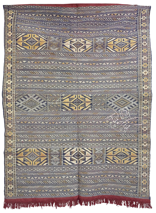Multi-Color Traditional Moroccan Kilim Rug