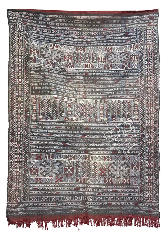 Multi-Color Moroccan Tribal Kilim Rug