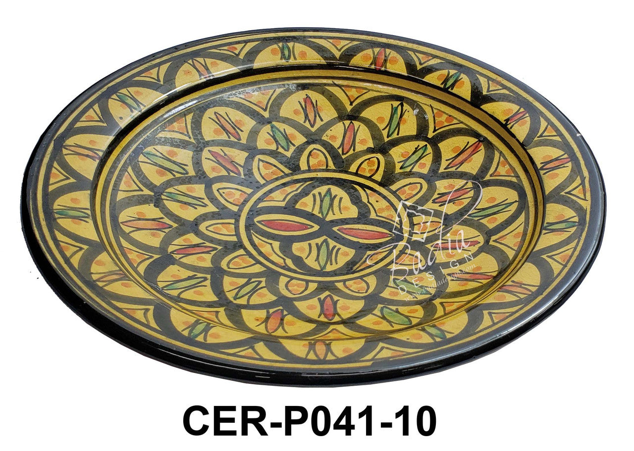 Large Hand Painted Ceramic Plate
