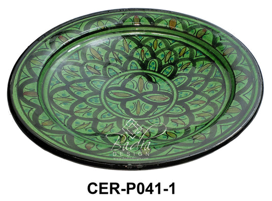 Large Hand Painted Ceramic Plate
