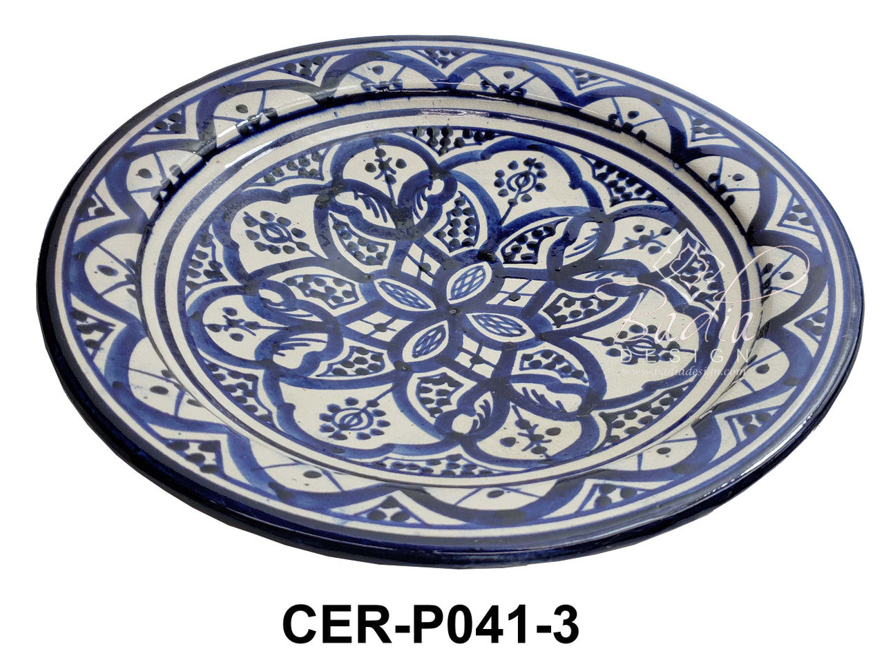 Large Hand Painted Ceramic Plate