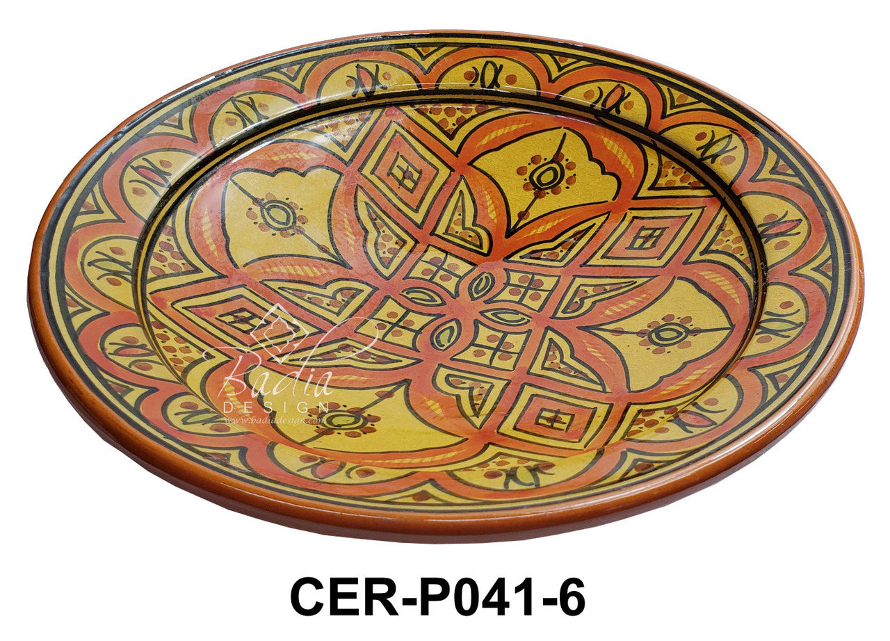 Large Hand Painted Ceramic Plate