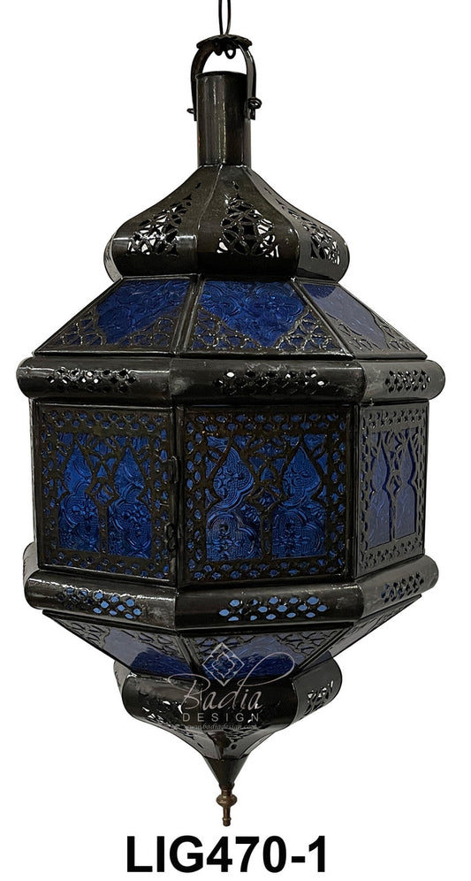 Hanging Multi-Color Glass Lanterns