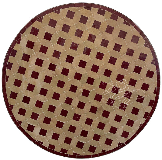 Round Moroccan Mosaic Tile Table Top