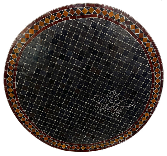 Round Moroccan Mosaic Tile Table Top