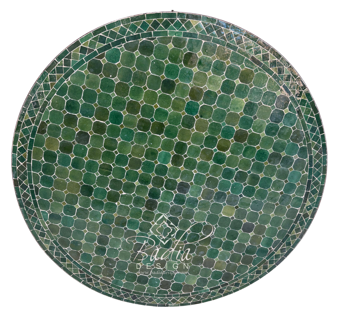 48 Inch Green Mosaic Tile Table Top