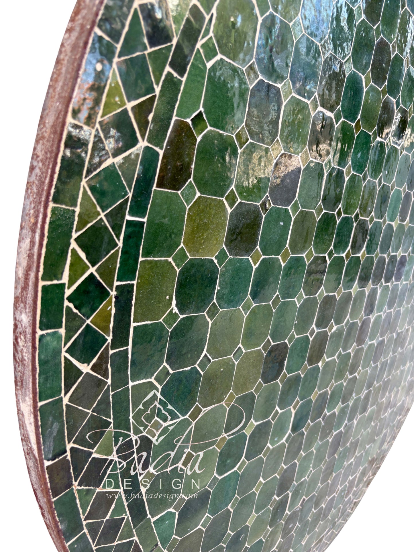 48 Inch Green Mosaic Tile Table Top
