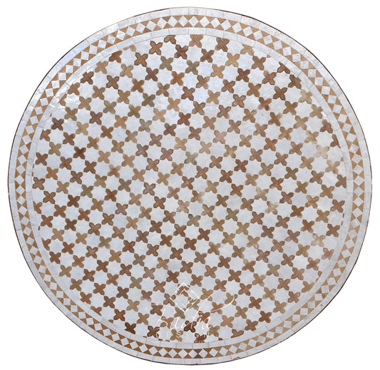 Round Moroccan Mosaic Tile Table Top