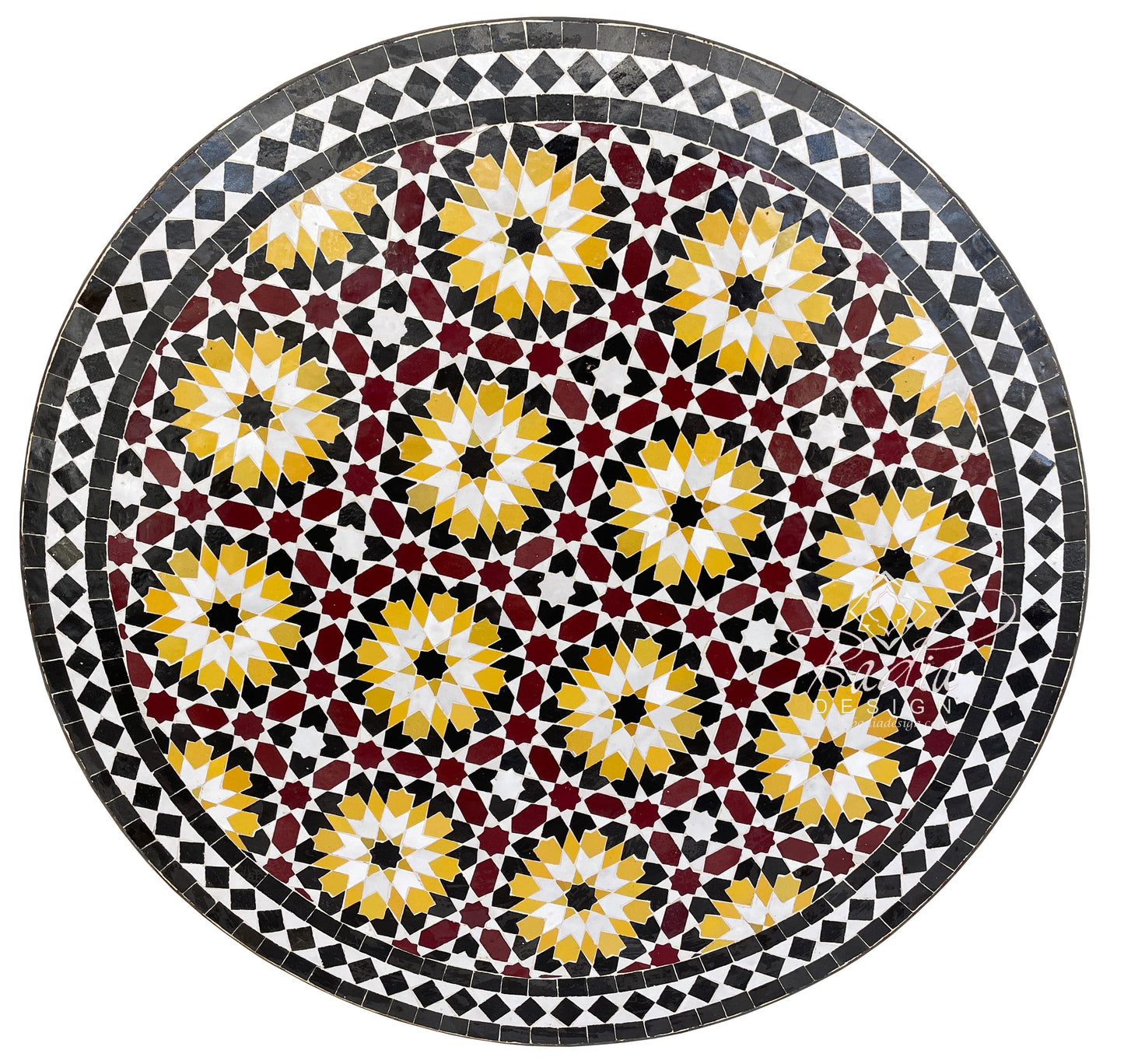 Multi-Color Intricately Designed Tile Table Top