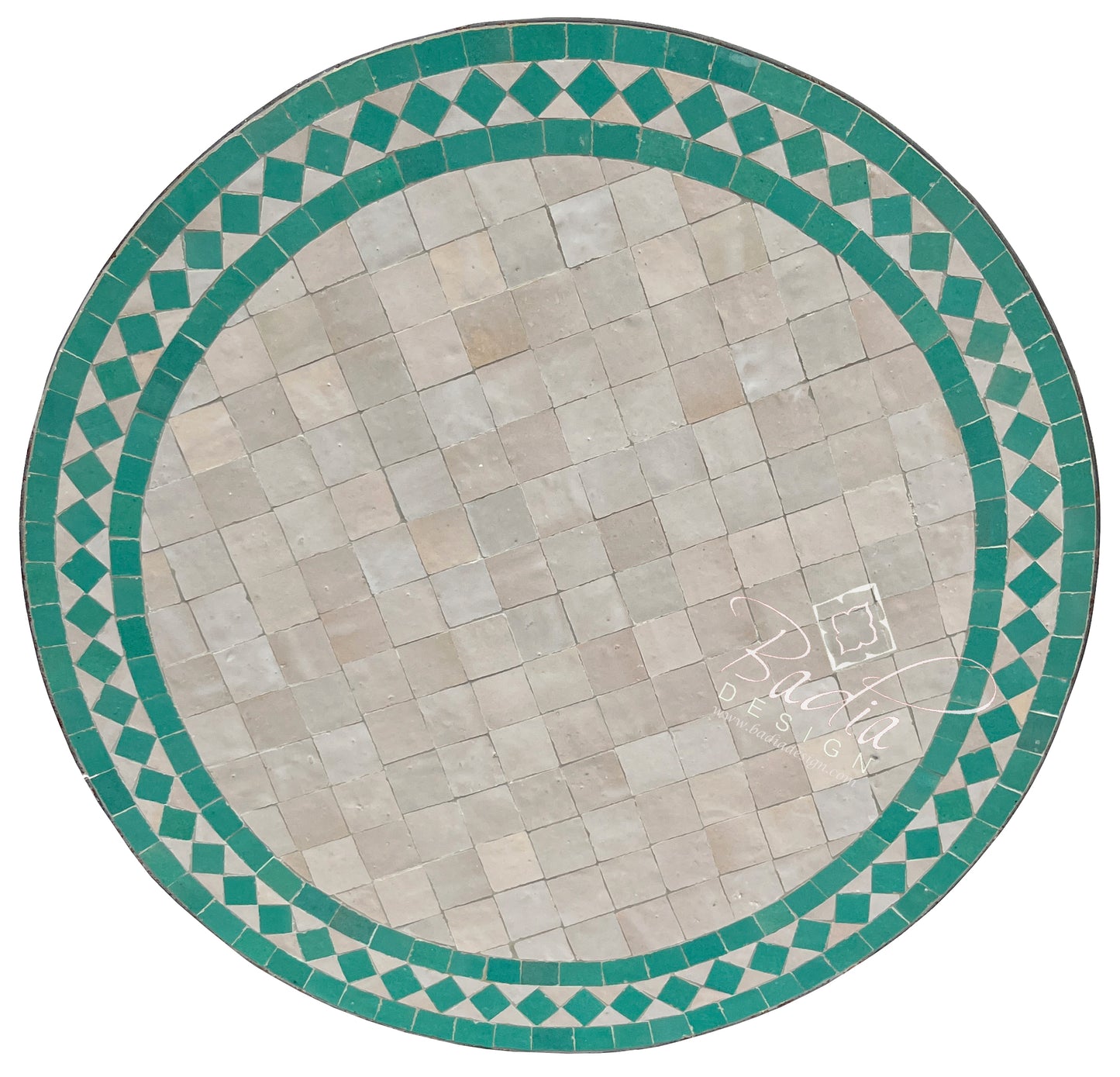 Round Multi-Color Tile Table Top