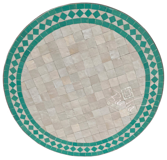 Round Multi-Color Tile Table Top