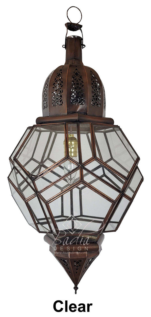 Multi-Color Glass Pendant Lantern