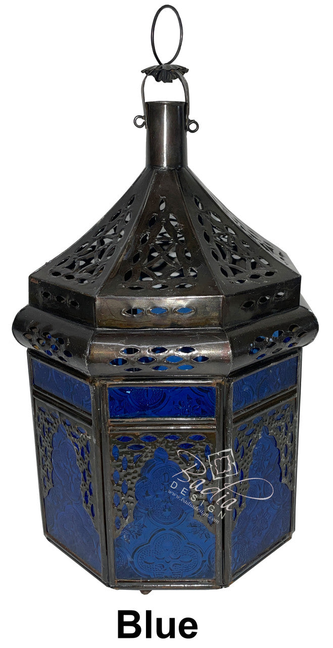 Hanging Multi-Color Glass Lanterns