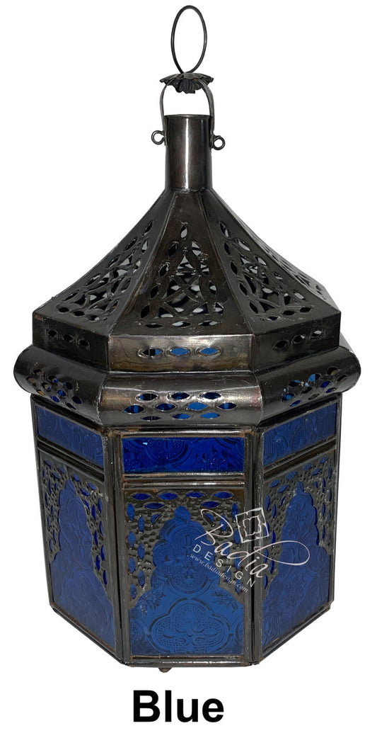 Hanging Multi-Color Glass Lanterns