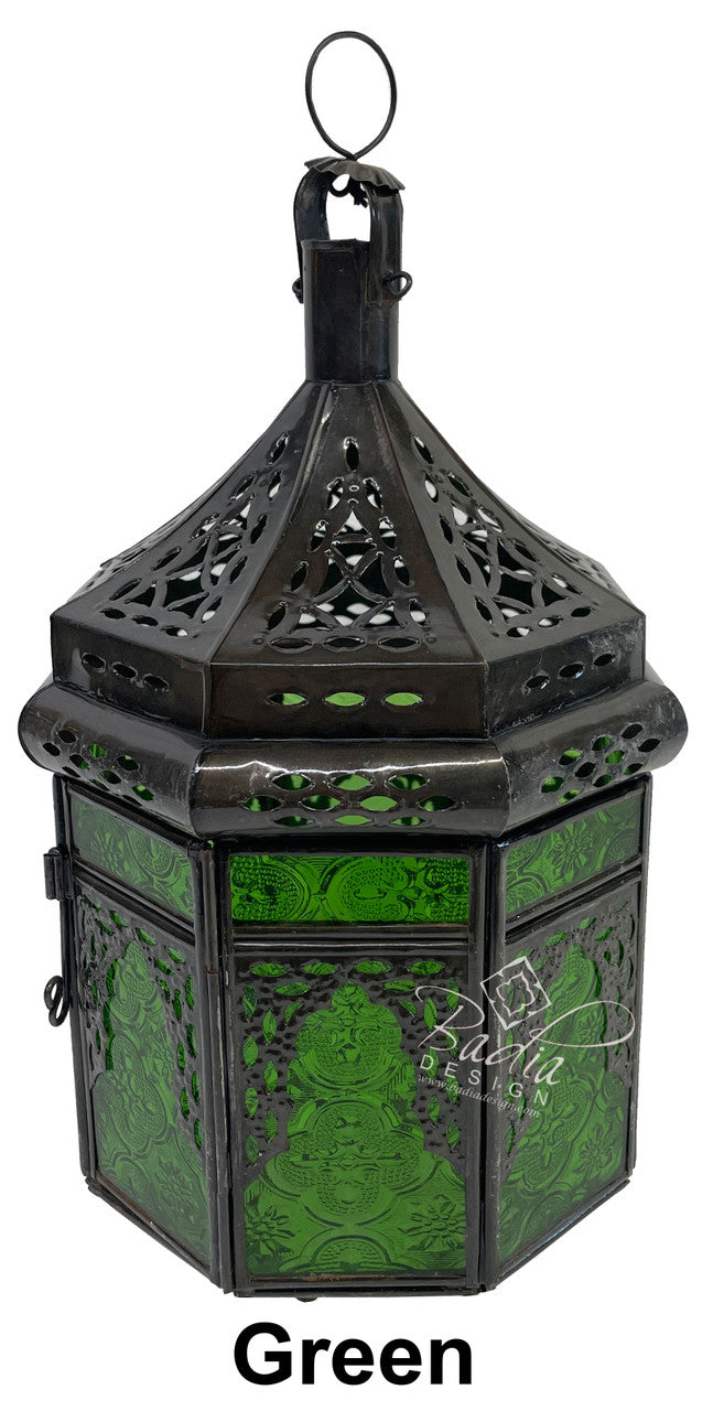 Hanging Multi-Color Glass Lanterns