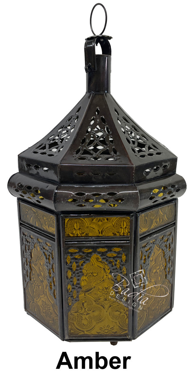 Hanging Multi-Color Glass Lanterns