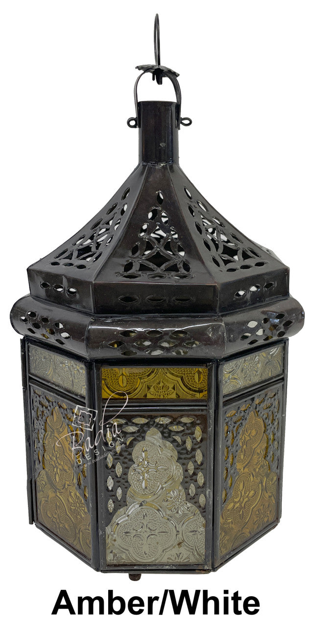 Hanging Multi-Color Glass Lanterns