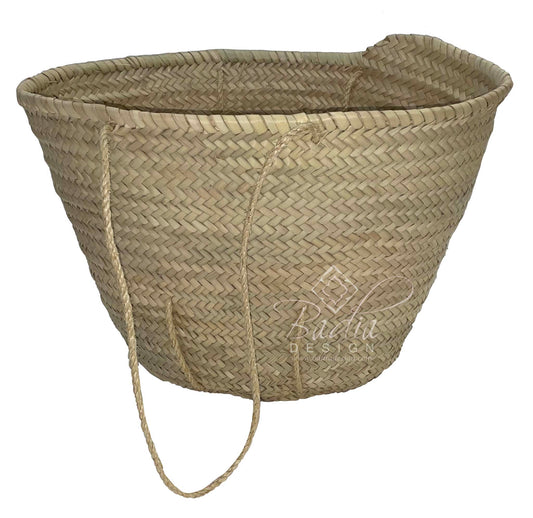 Natural Color Handwoven Straw Handbag - HB016