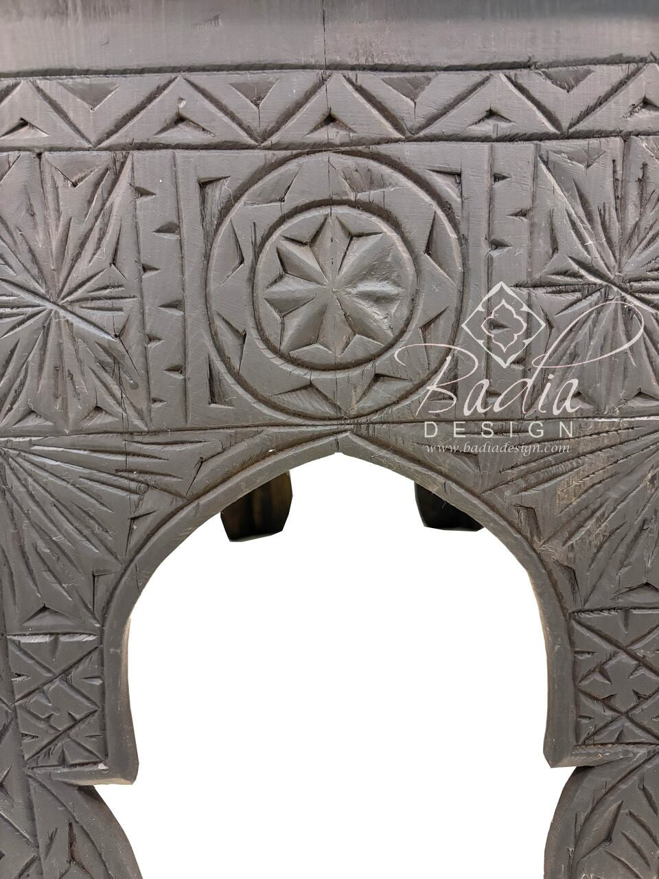Octagon Embossed Metal and Bone Table