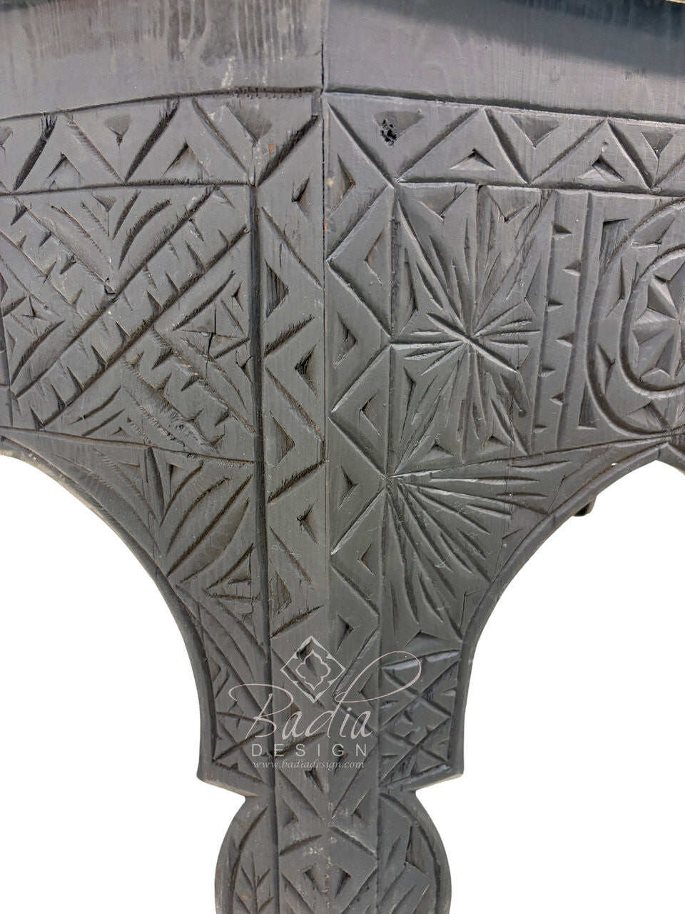 Octagon Embossed Metal and Bone Table
