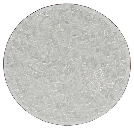 Off-White Mosaic Tile Table Top