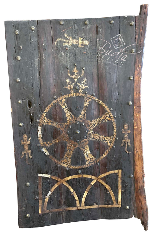 Old Door with Bone Inlay Design