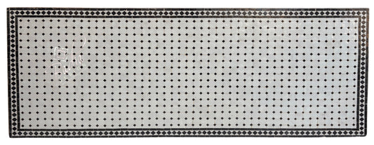 95" x 40" Large Brown and Off-White Rectangular Shaped Tile Table Top