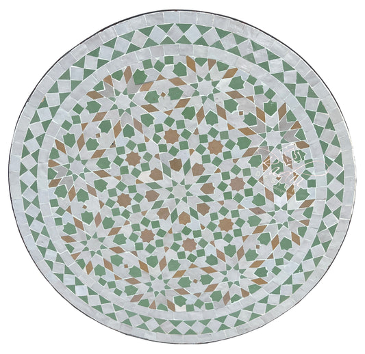 Multi-Color Round Tile Table Top