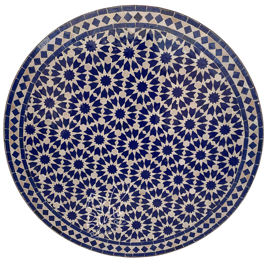 Round Moroccan Mosaic Tile Table Top
