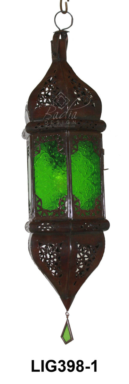 Hanging Multi Color Glass Lanterns