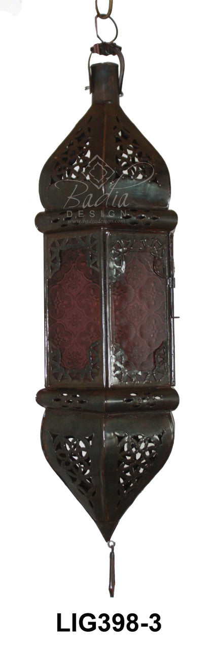 Hanging Multi Color Glass Lanterns