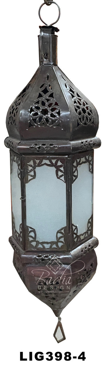 Hanging Multi Color Glass Lanterns